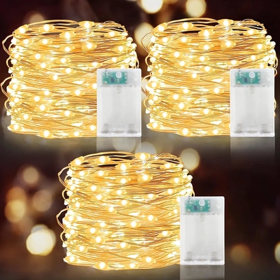 Copper Wire Lights Battery Operated Timer Fairy Light for Valentine's Day Decoration Garden Yard Party
