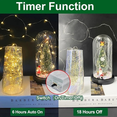 Copper Wire Lights Battery Operated Timer Fairy Light for Valentine's Day Decoration Garden Yard Party
